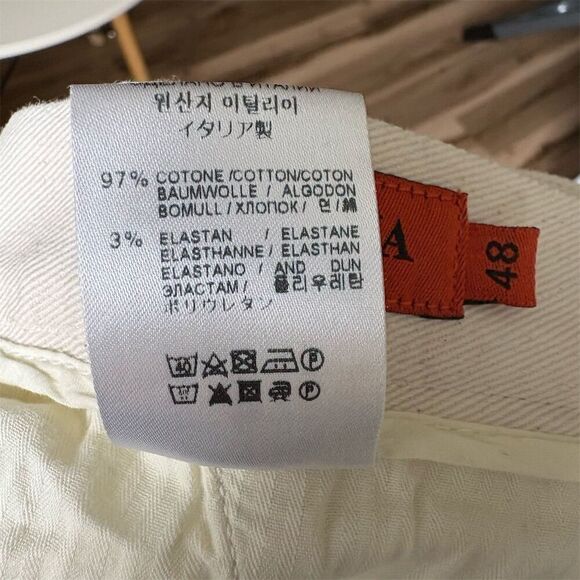 Barena Venezia Beige Casual Cropped Size 48 Belted Waist Pockets - Picture 6 of 6